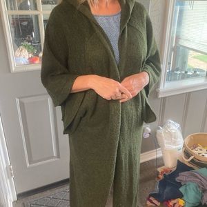 Free People Hooded Cardigan Duster one size